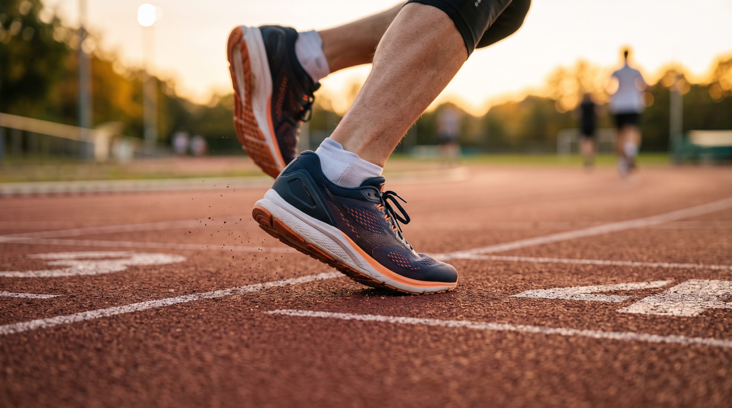 Los puntos de desgaste en las zapatillas de los corredores pronadores.